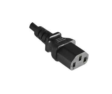 DINIC Netzkabel Schutzkontaktstecker gerade auf C13, schwarz